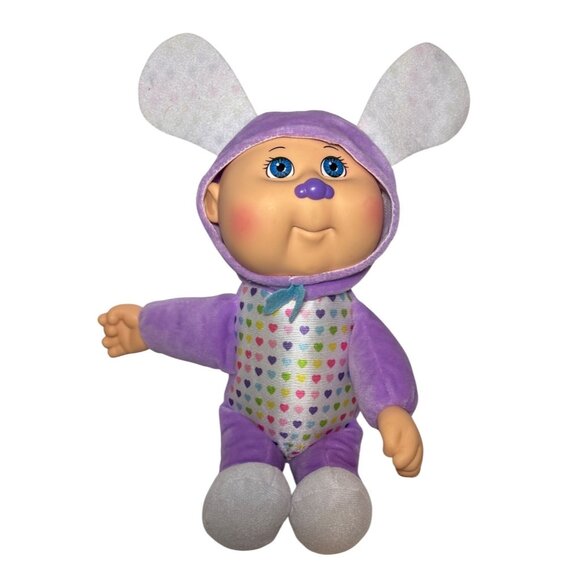 Cabbage Patch Kids Cutie Doll Rainbow Garden Puppy Sadie Purple W/ Hearts 9" CPK - Picture 1 of 9